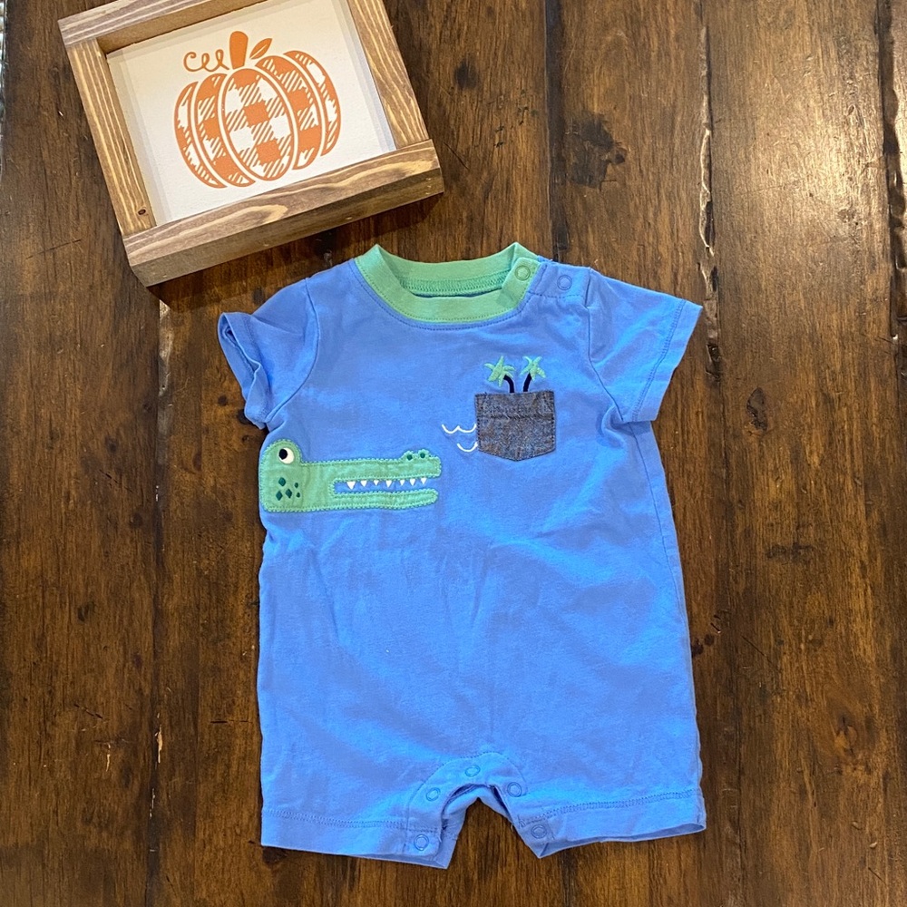 Gymboree Blue and Green Crocodile One Piece